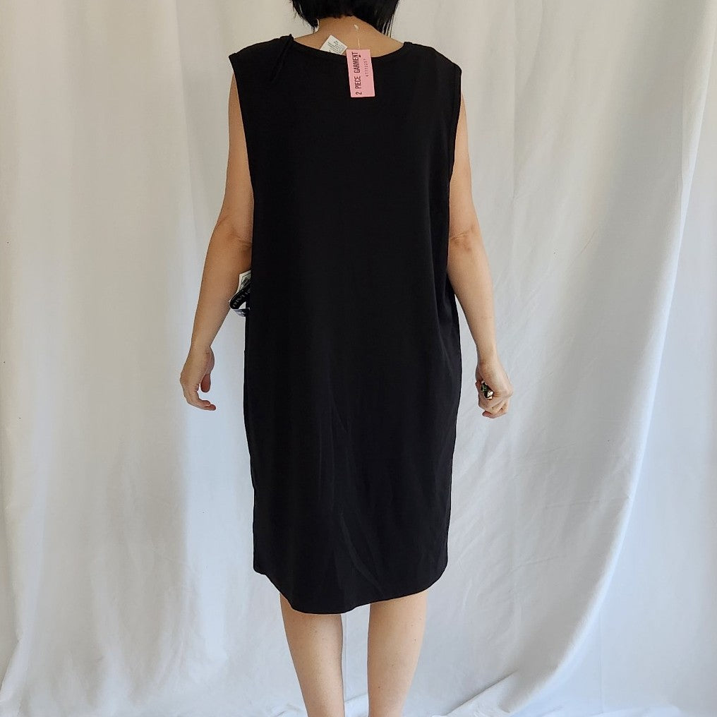 90s Deadstock Black Jumper Dress