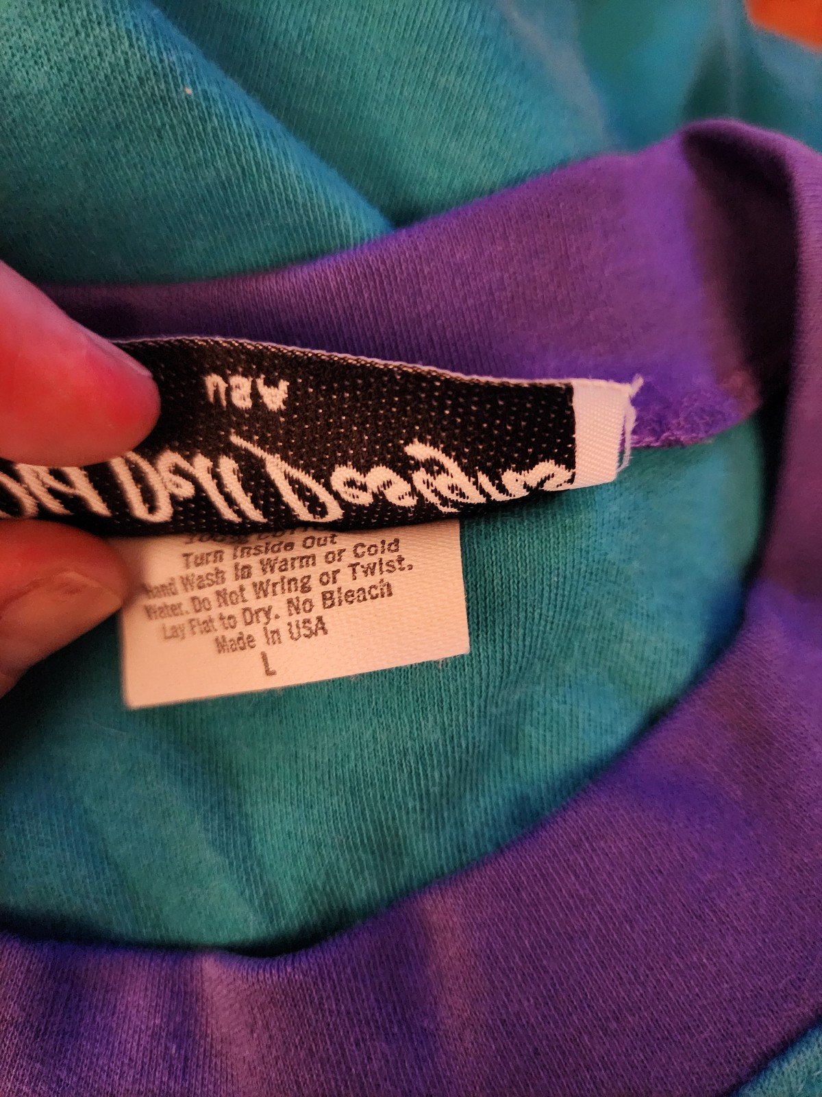 80s/90s Teal and Purple Tee and Pants Set