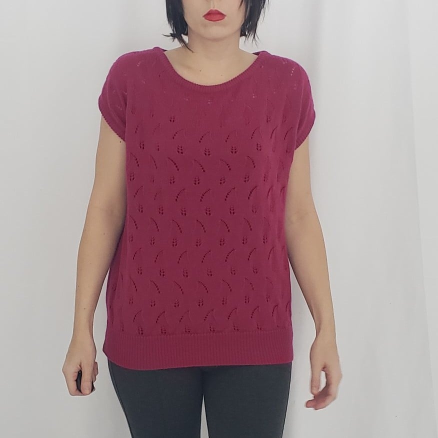 80s Pink Sleeveless Sweater