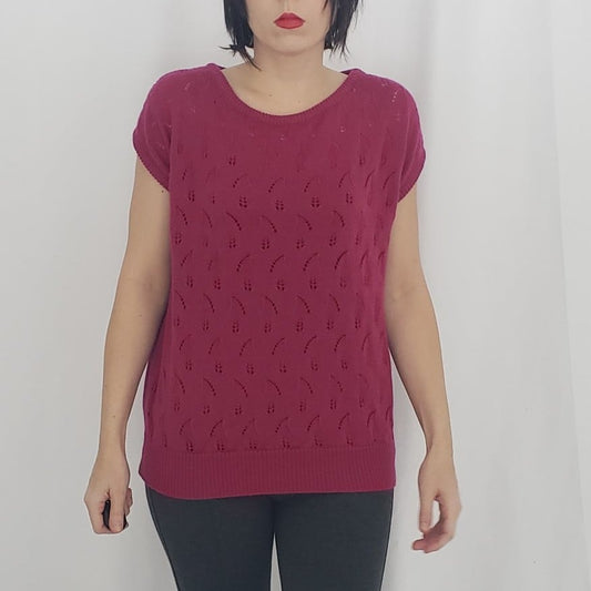 80s Pink Sleeveless Sweater