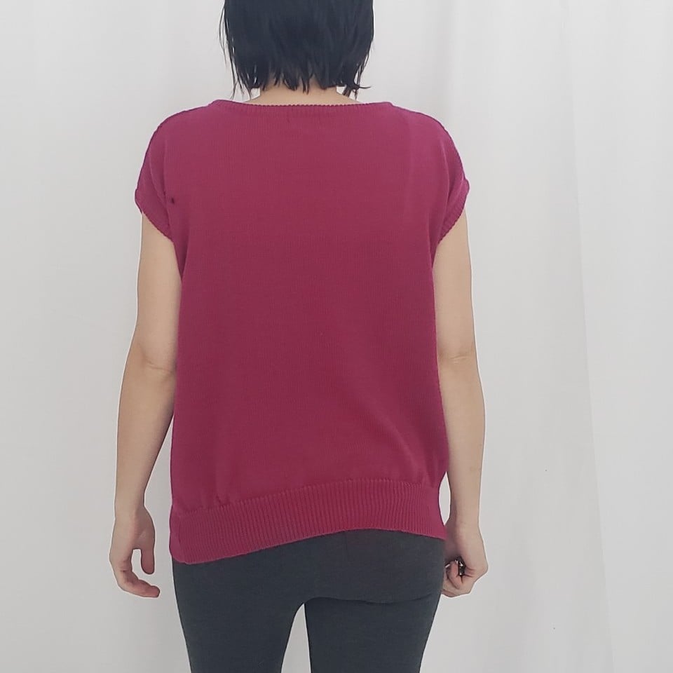 80s Pink Sleeveless Sweater