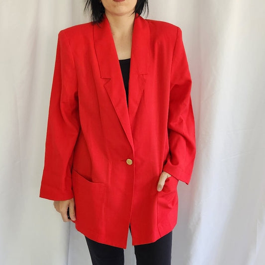 90s Deadstock Red Blazer