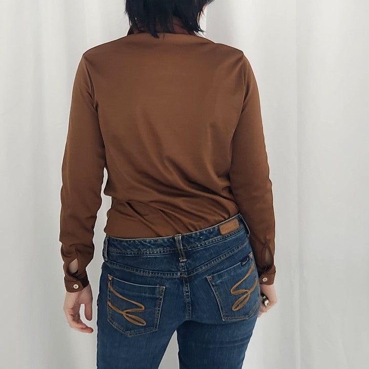 70s/80s Brown Button Down Shirt