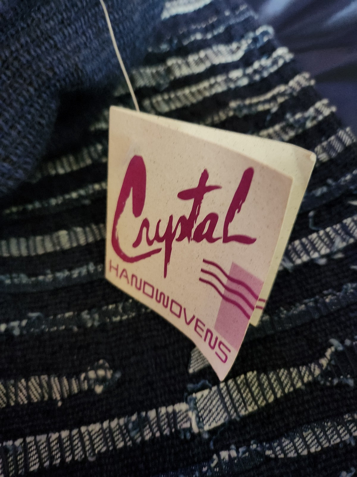 90s Funky Blue Hand Woven Jacket