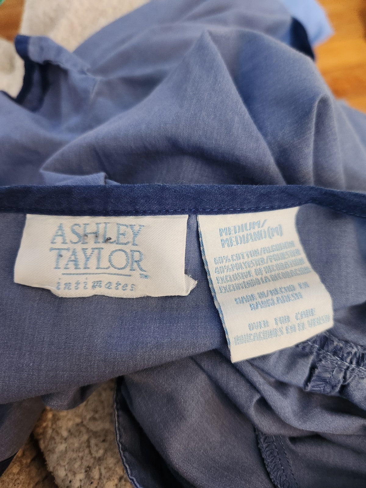 80s Blue Snap Front House Dress