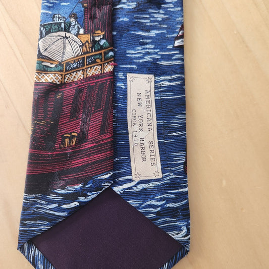 90s American Series New York Harbor Theme Tie