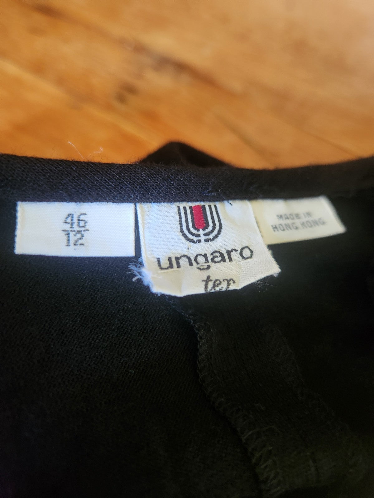 90s Deadstock Black Ungaro Wrap Top