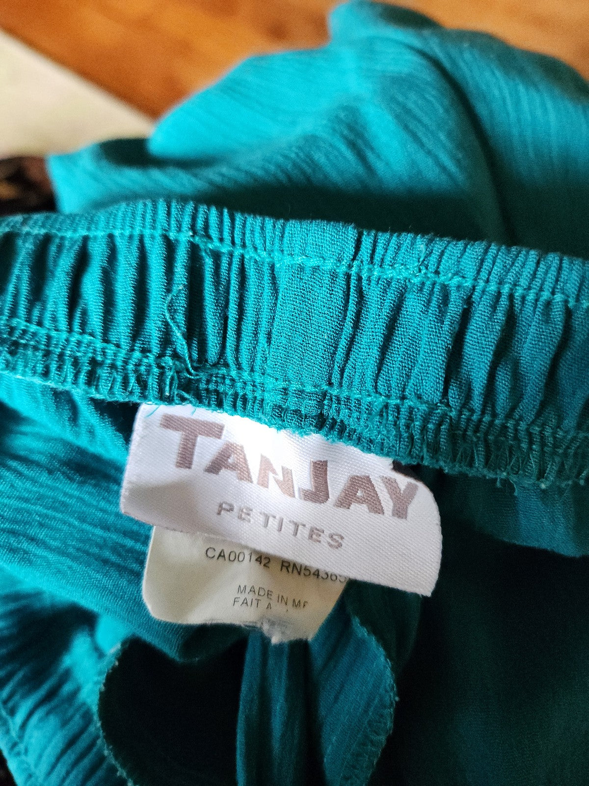 90s/00s Teal Rayon Capri Pants