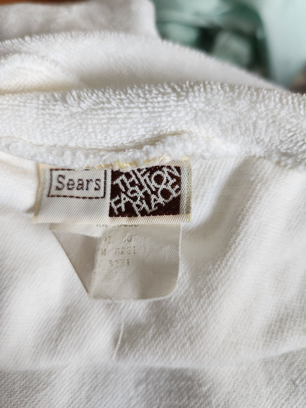 70s/80s White Terrycloth Robe Top