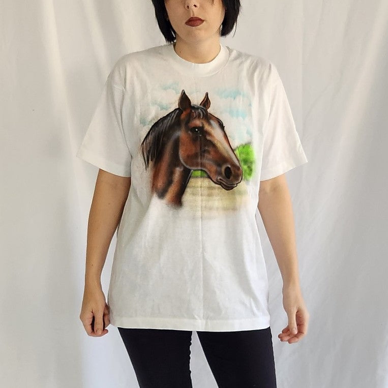 90s Airbrush Horse Tee