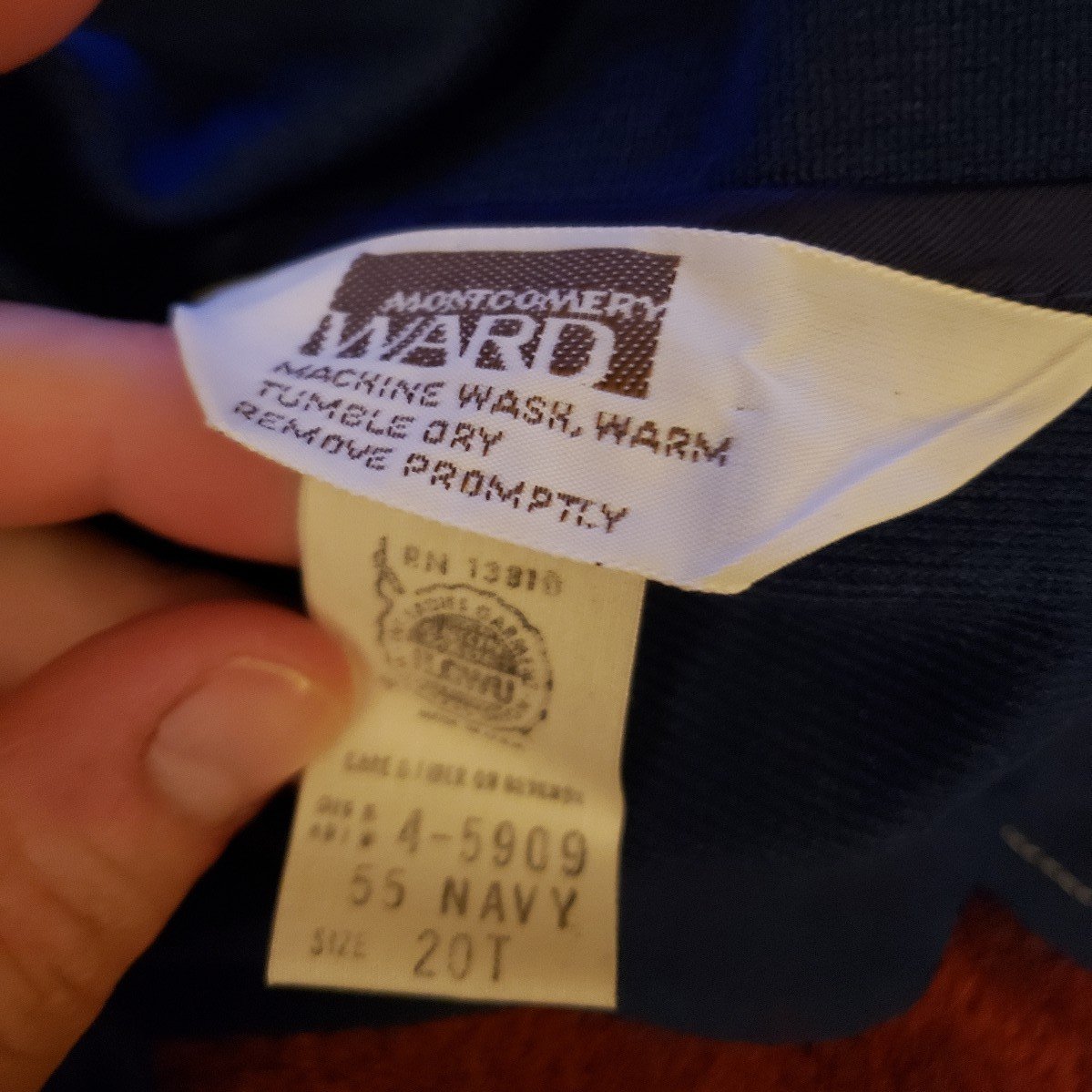 70s Blue Polyester Pants and Shirt Set