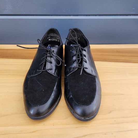 Vintage Black Leather Oxfords