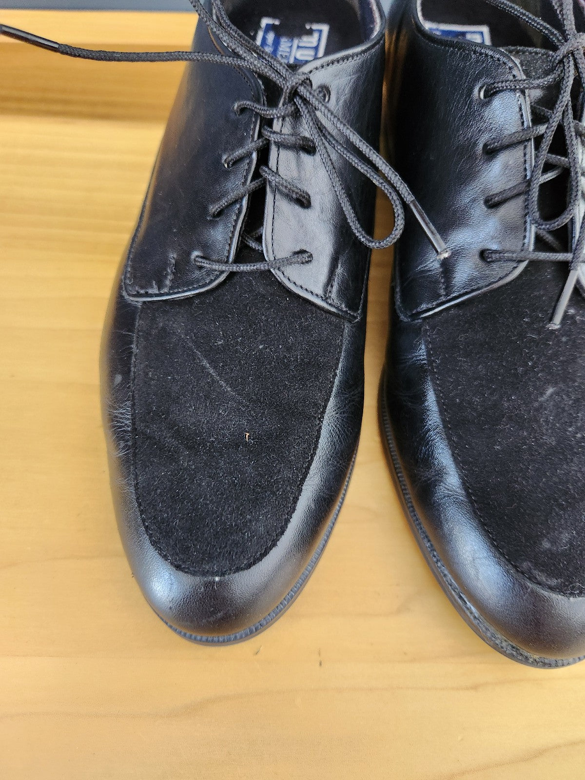 Vintage Black Leather Oxfords