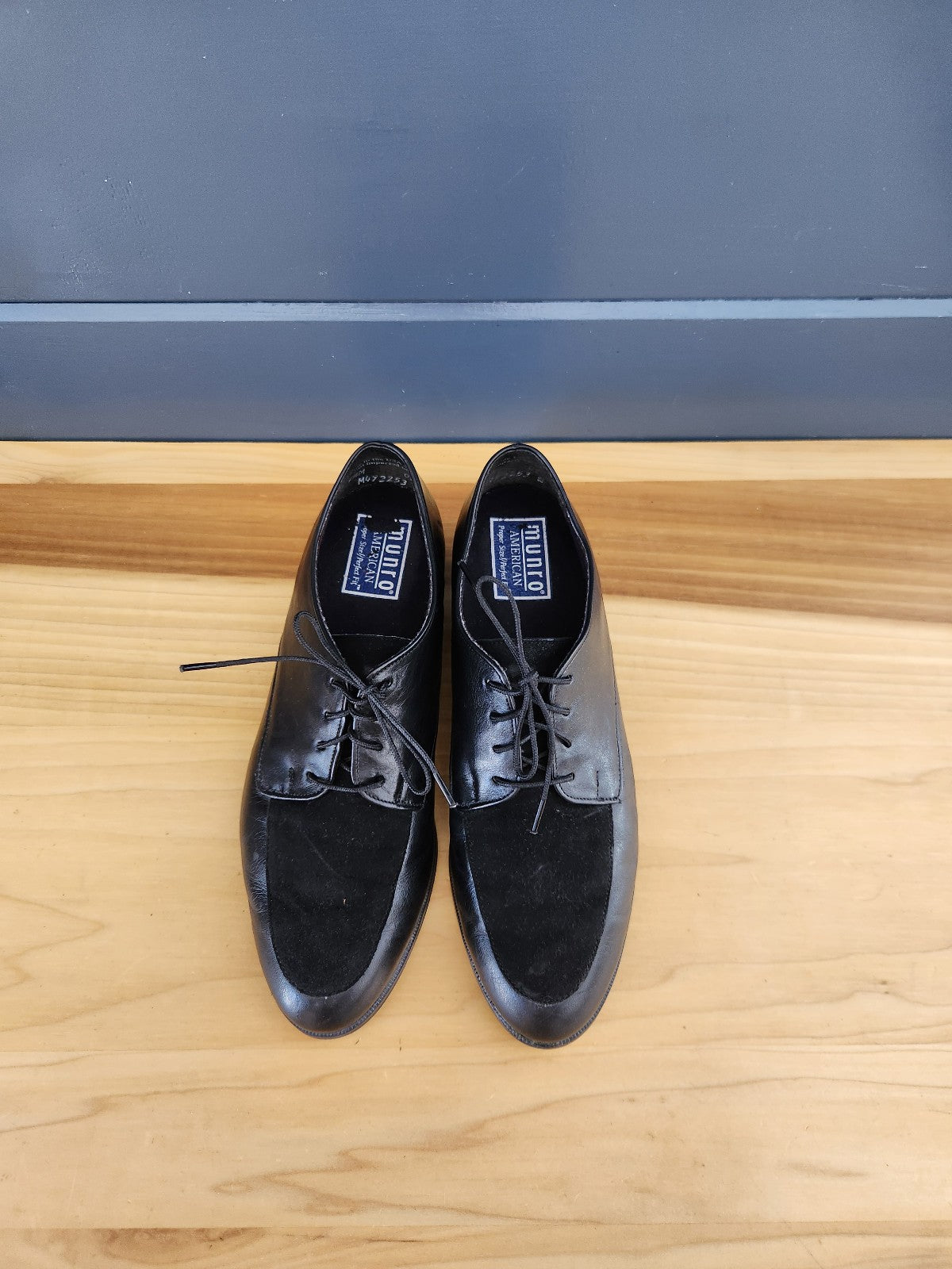 Vintage Black Leather Oxfords