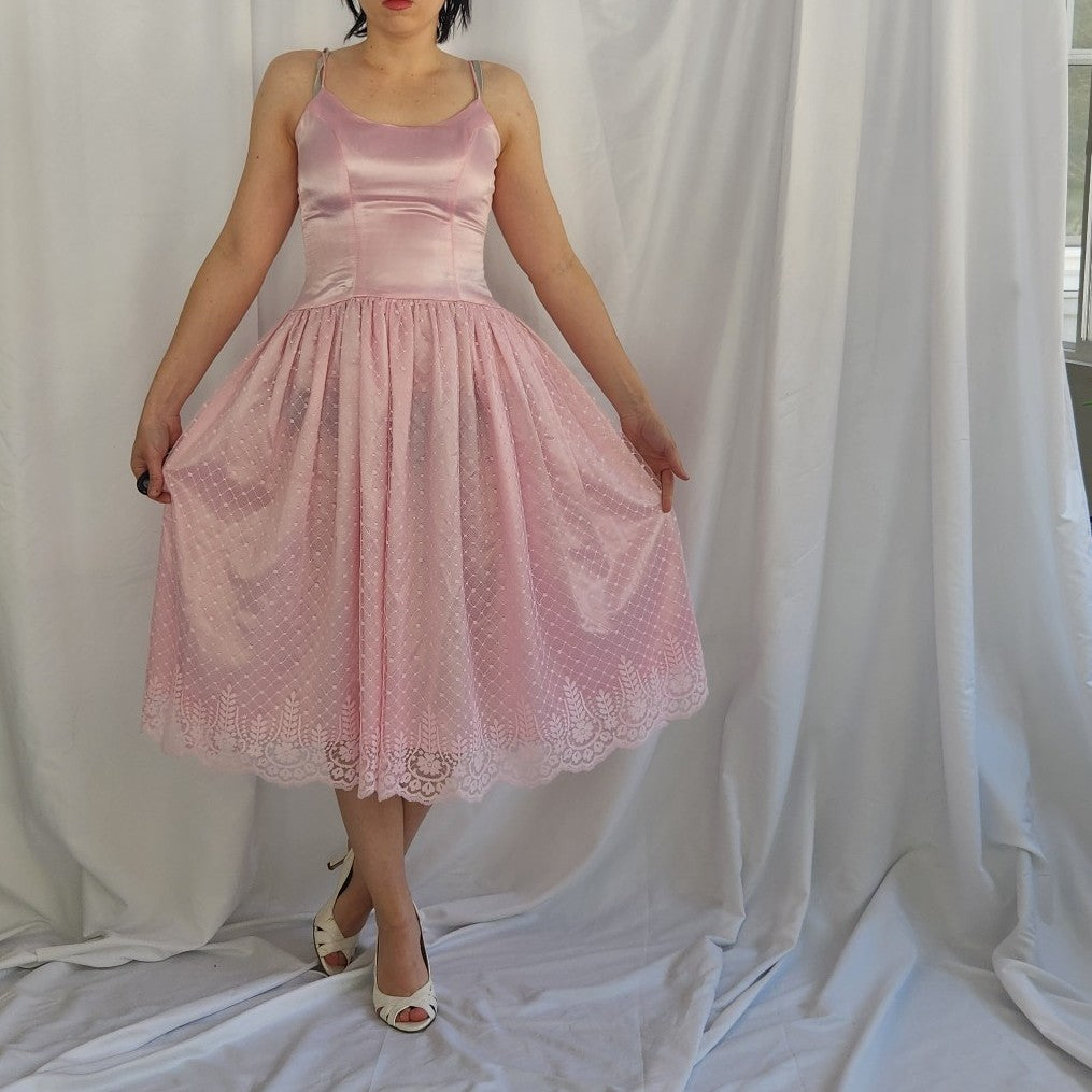 70s/80s Pink Party Dress
