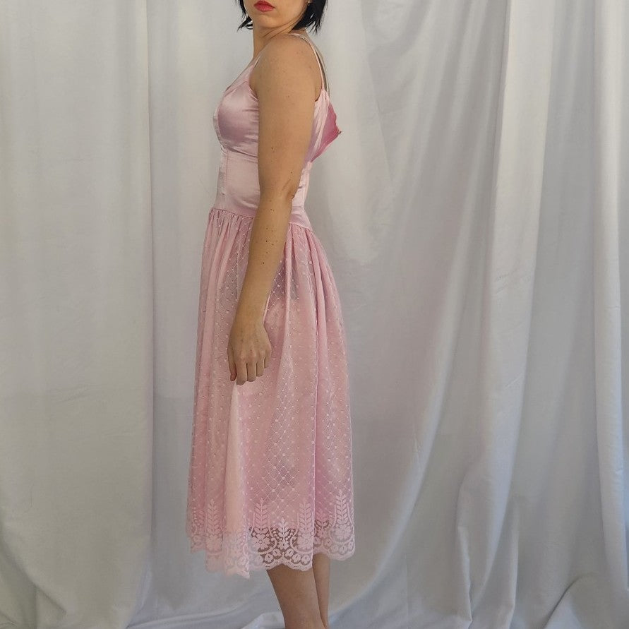 70s/80s Pink Party Dress