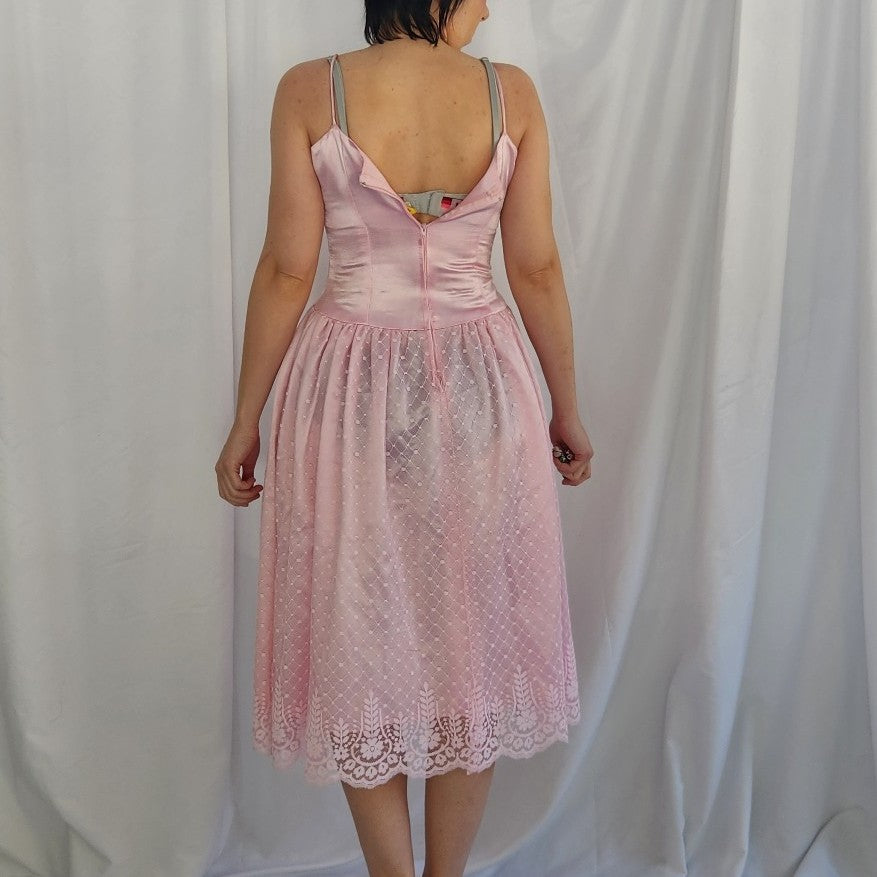 70s/80s Pink Party Dress