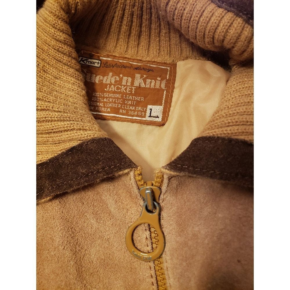 70s Kmart Suede n Knit Butterfly Jacket