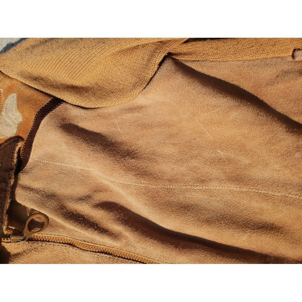 70s Kmart Suede n Knit Butterfly Jacket