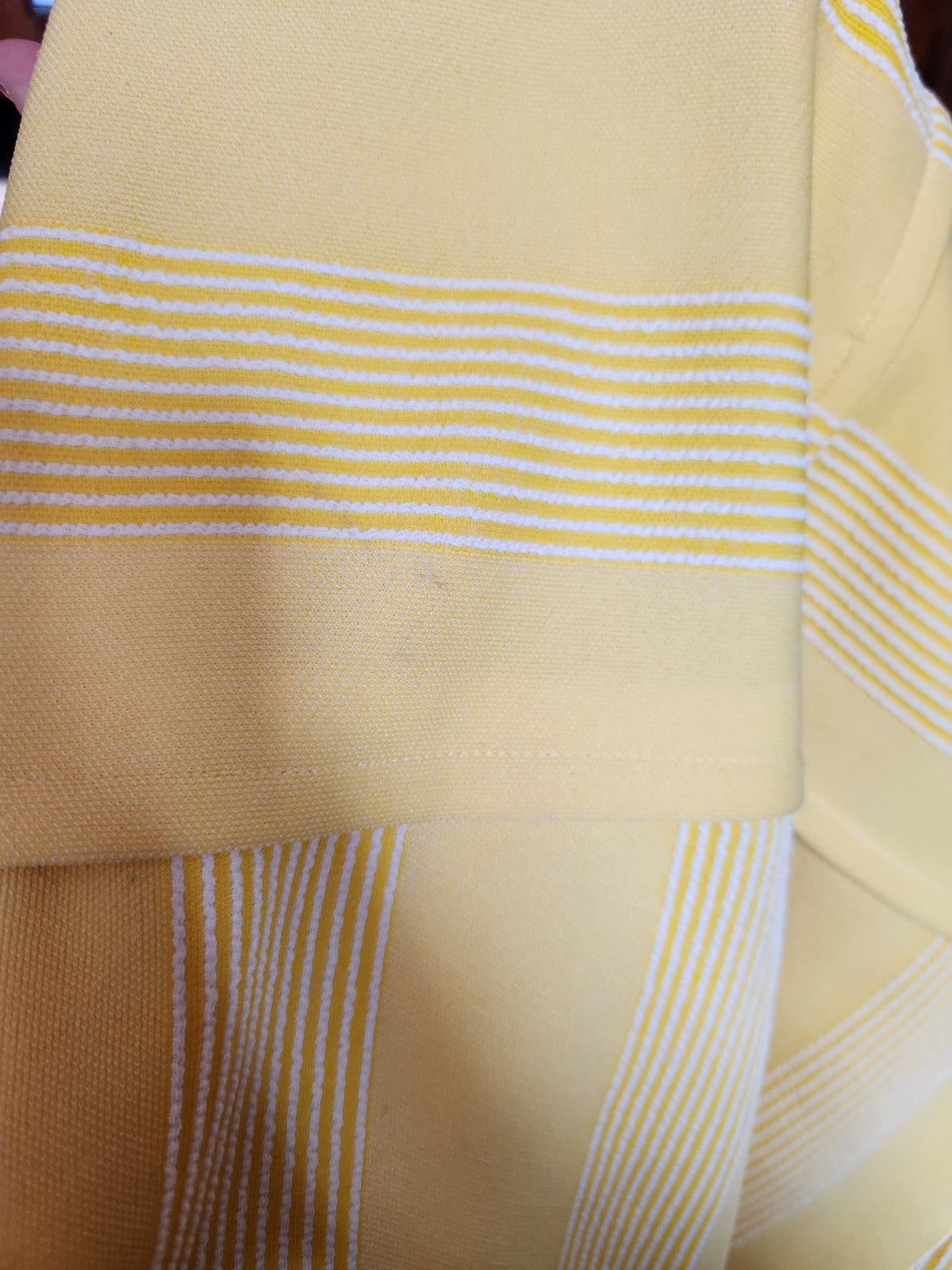 70s Yellow and White Striped Drop Waist Dress