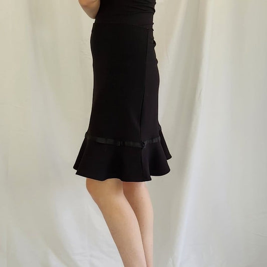 Y2K Black Stretchy Mini Skirt