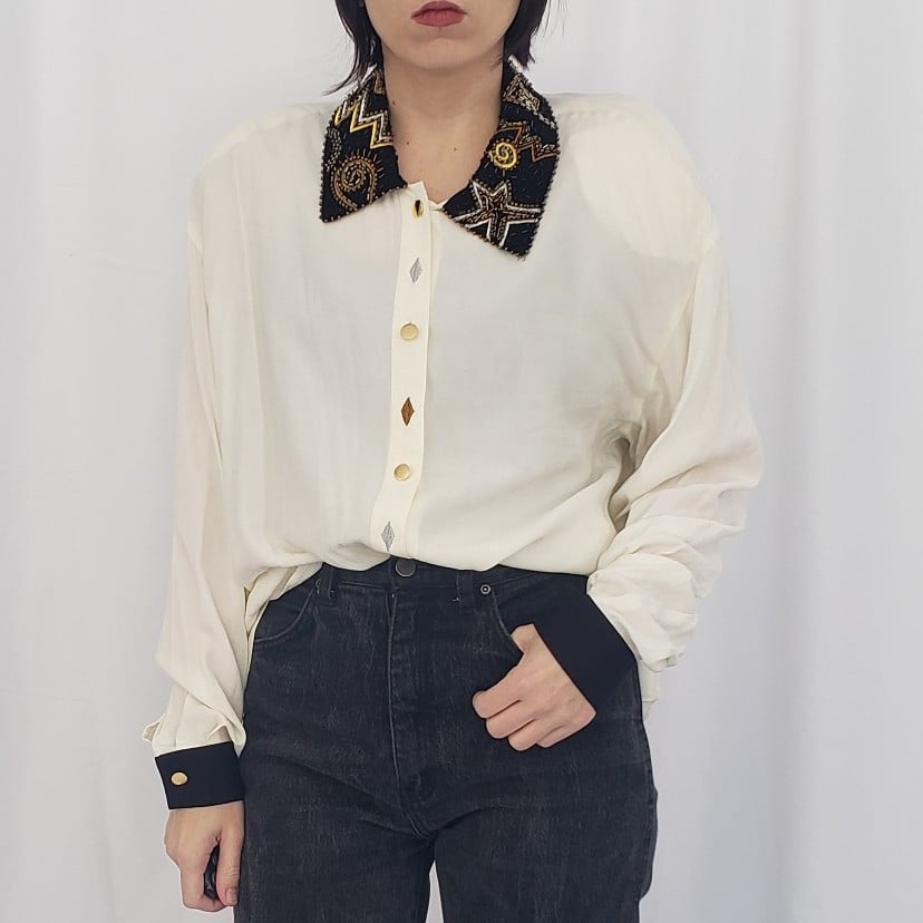 90s I.B. Diffusion Blouse and Sweater Vest Set