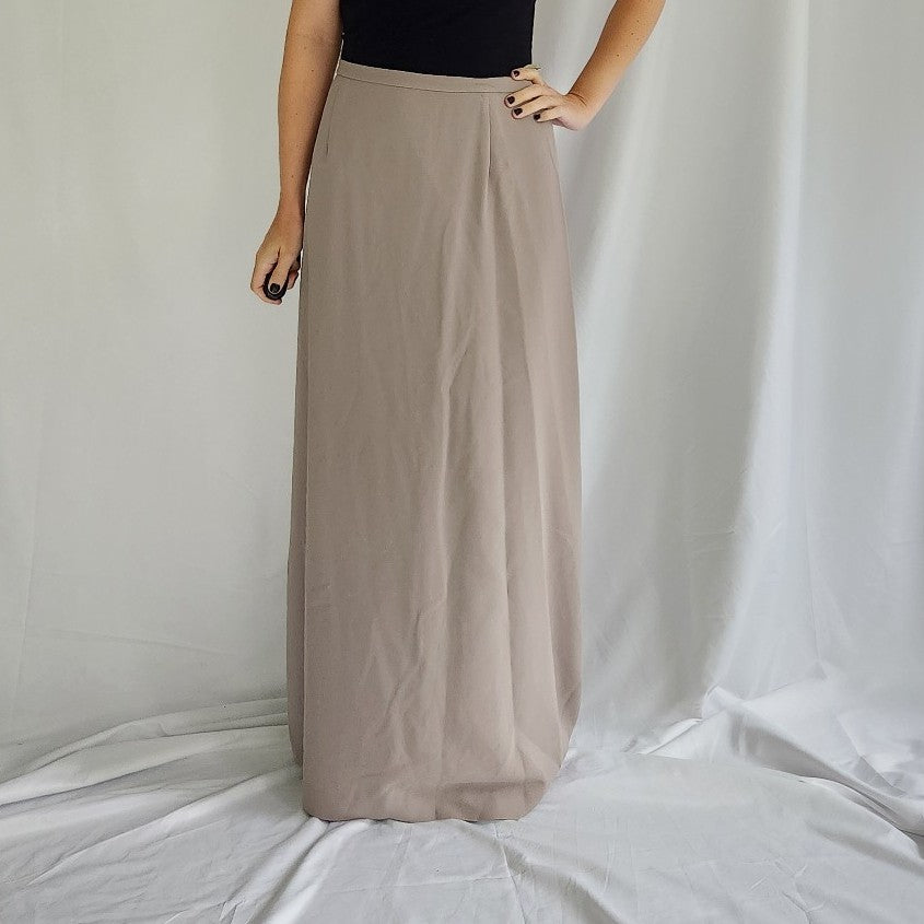 Olive and Beige Silk Beaded Skirt Set