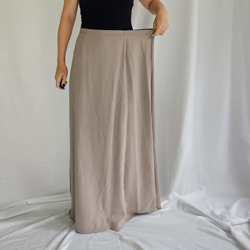 Olive and Beige Silk Beaded Skirt Set