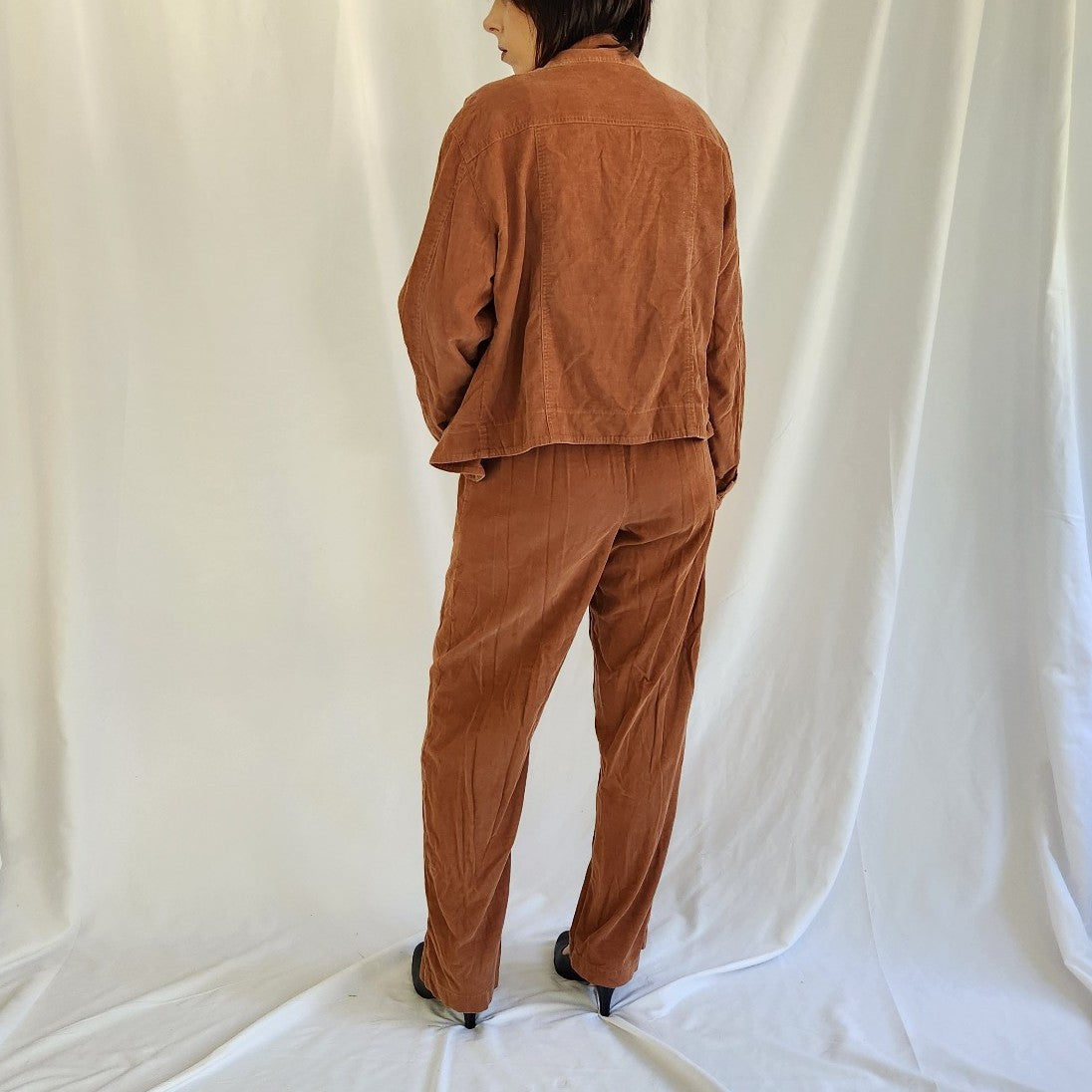 90s(?) Home Made Corduroy Pants and Shacket Set