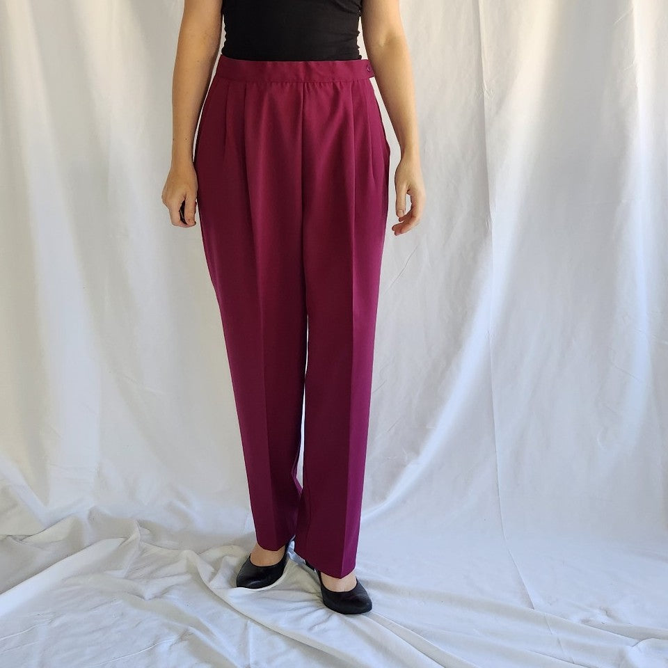80s Purple Pleated Trousers