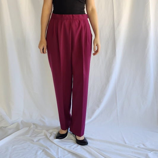 80s Purple Pleated Trousers