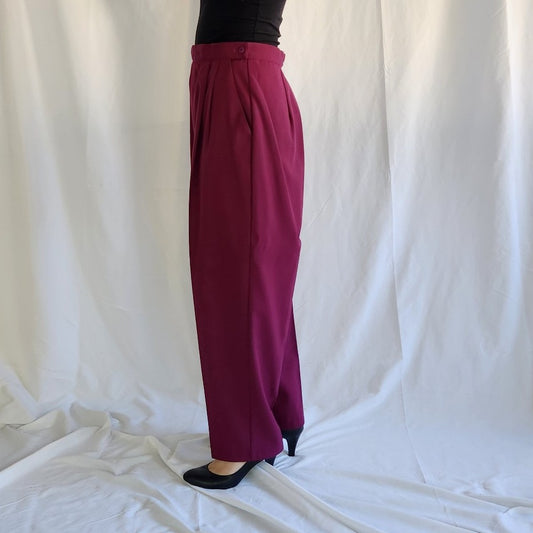 80s Purple Pleated Trousers