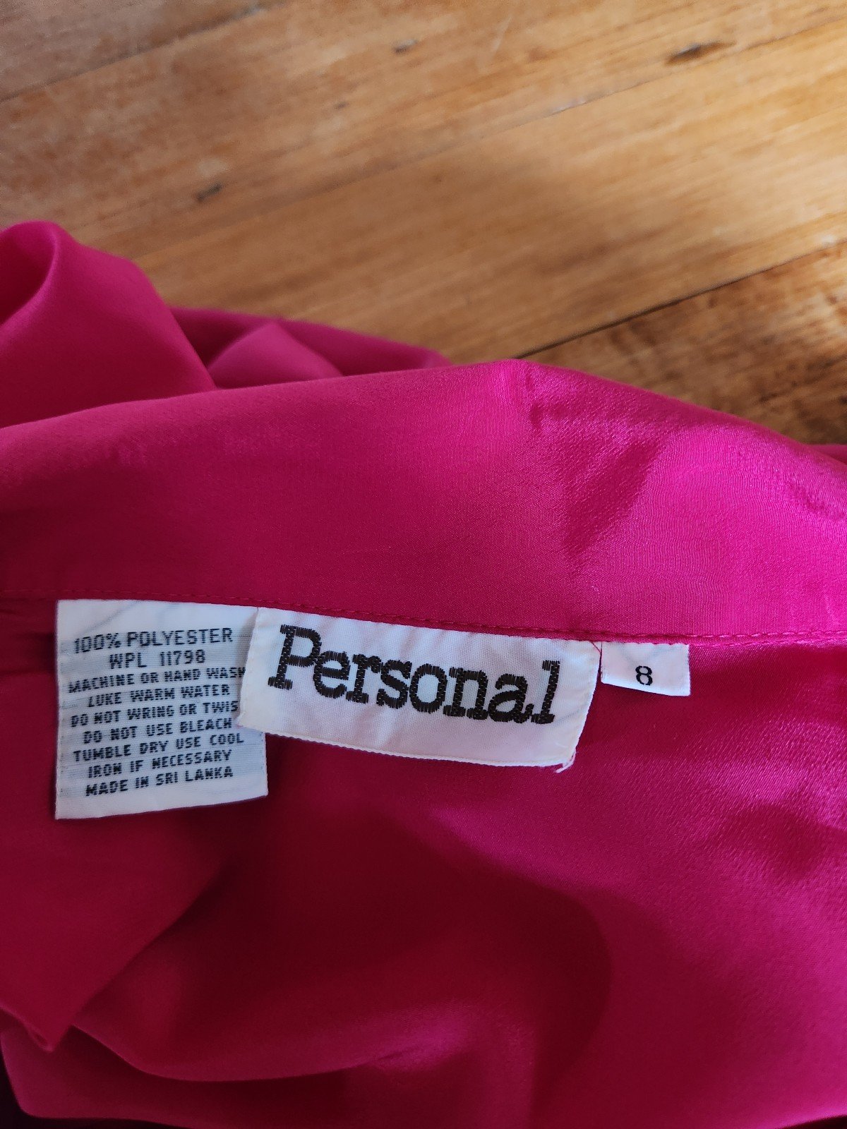 80s Fuchsia Short Sleeve Blouse