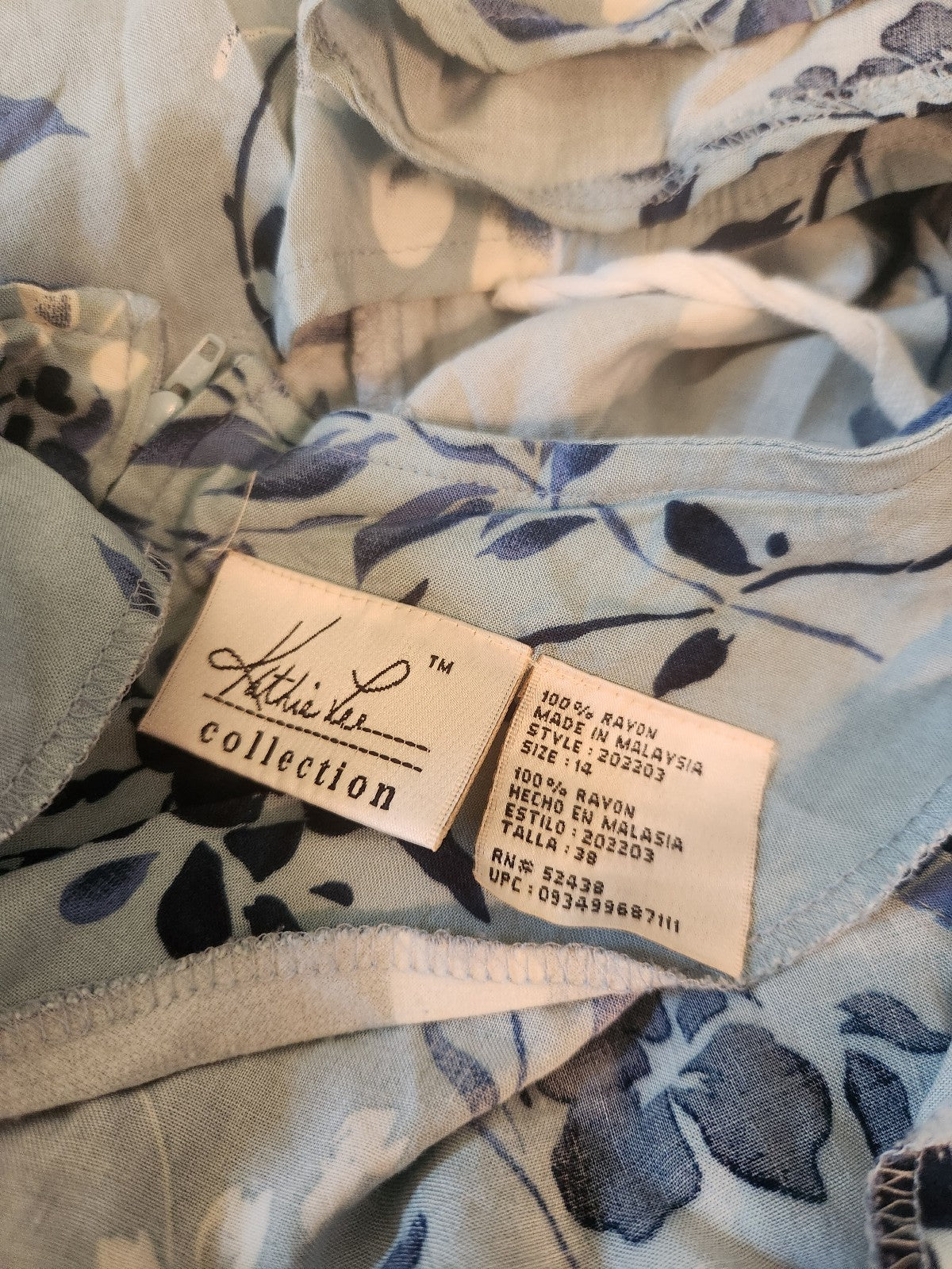 90s/00s Blue Floral Dress and Top Set