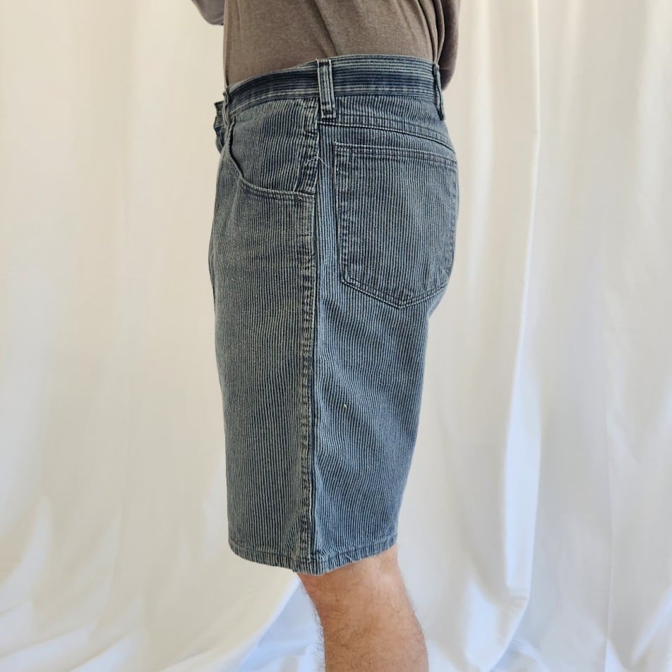 90s Wrangler Striped Denim Shorts