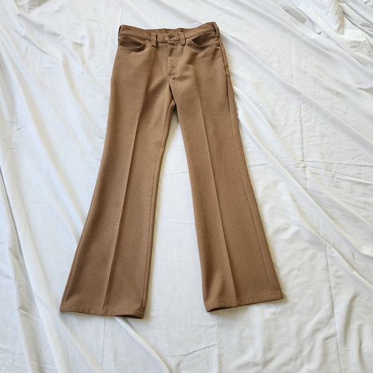 70s Lee Tan Waffle Knit Pants
