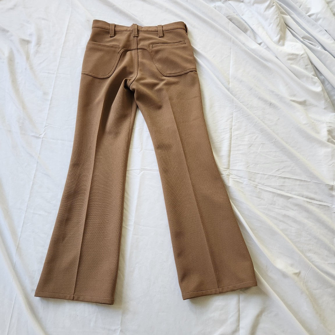 70s Lee Tan Waffle Knit Pants