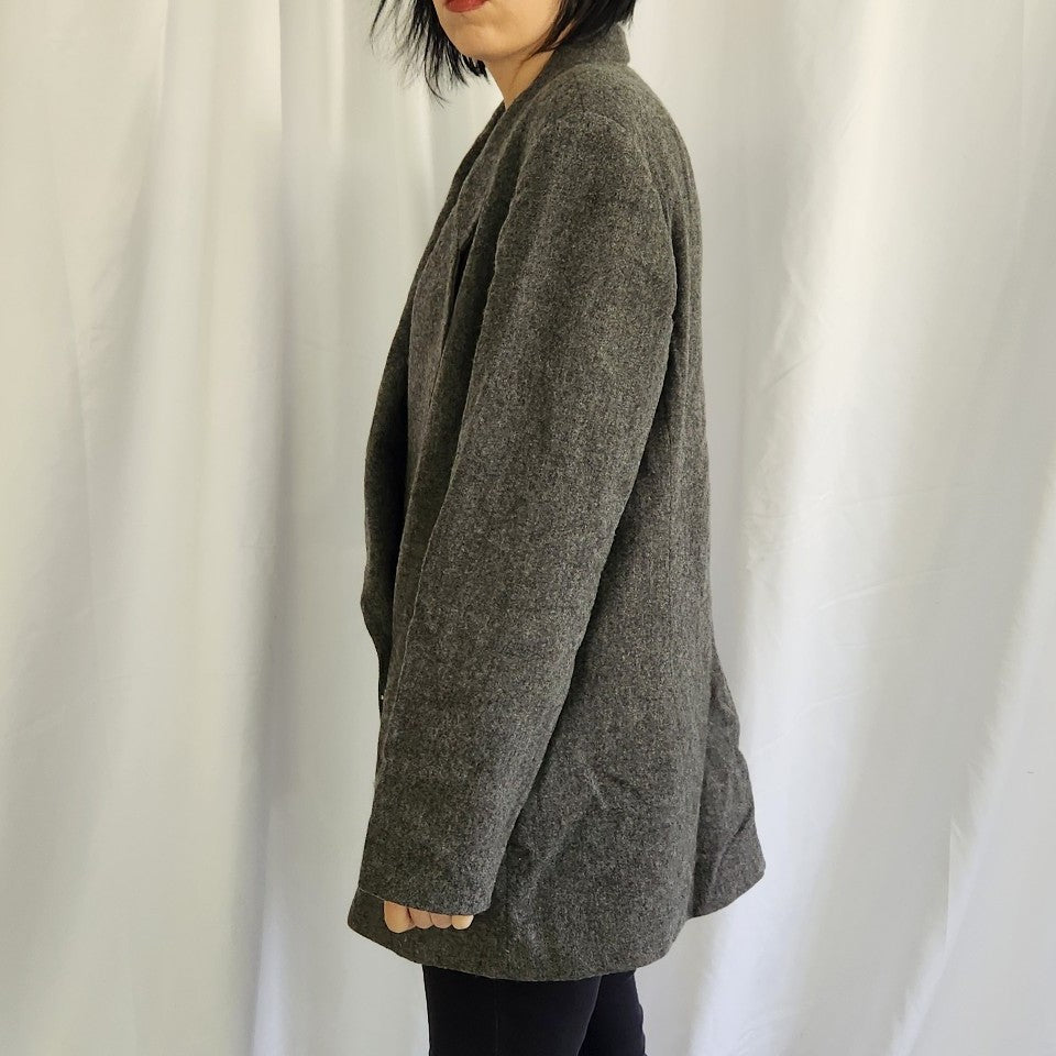 90s Gray Wool Blazer