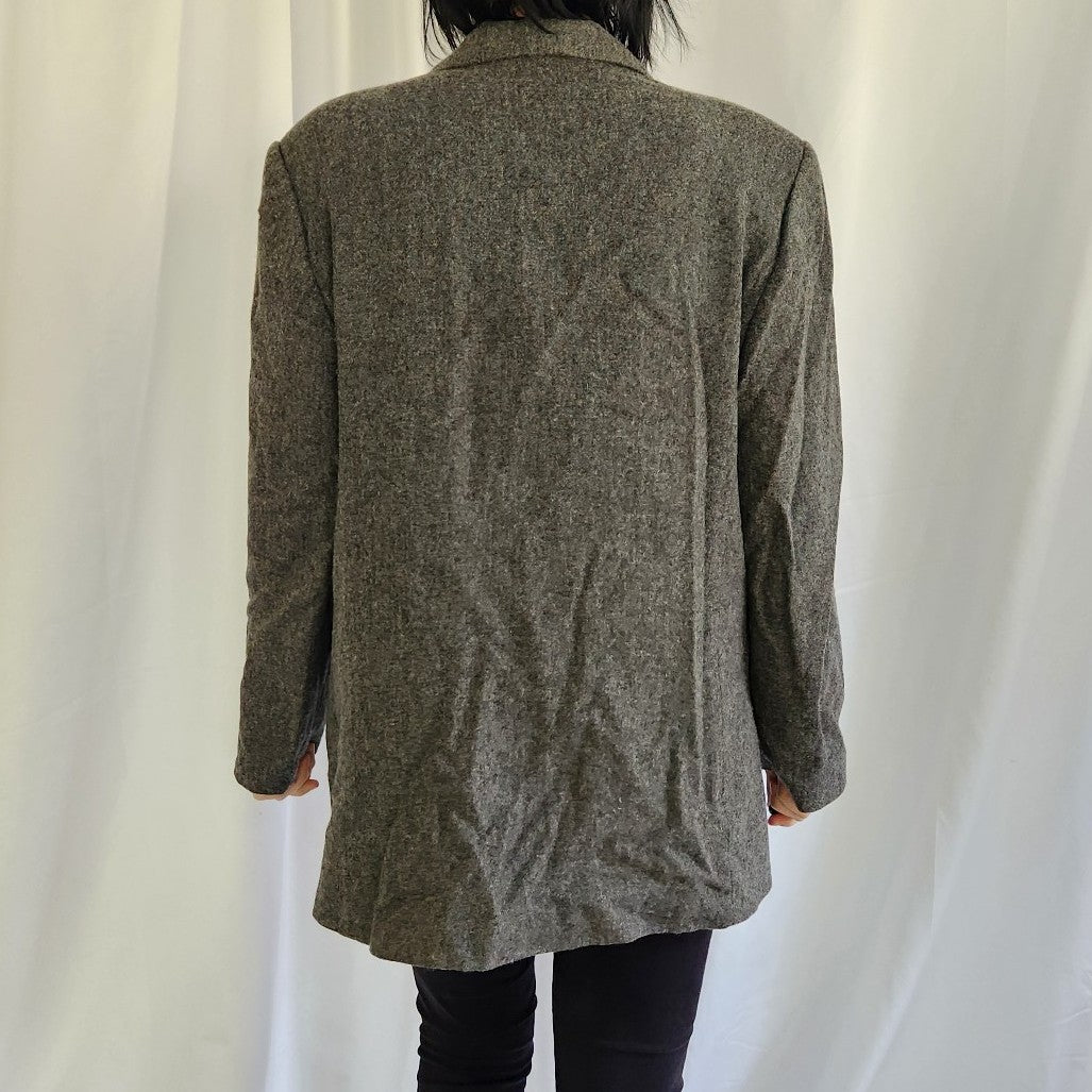 90s Gray Wool Blazer