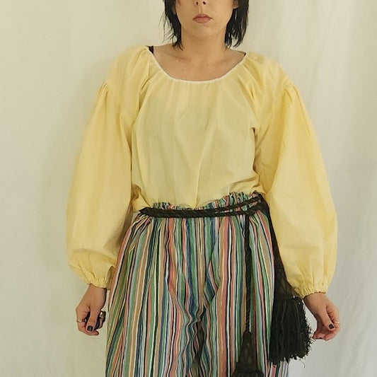 Vintage Homemade Cream Renaissance Fair Blouse