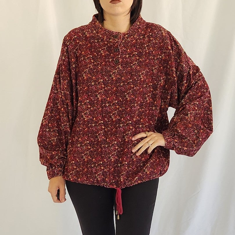 90s/00s Floral Corduroy Shirt