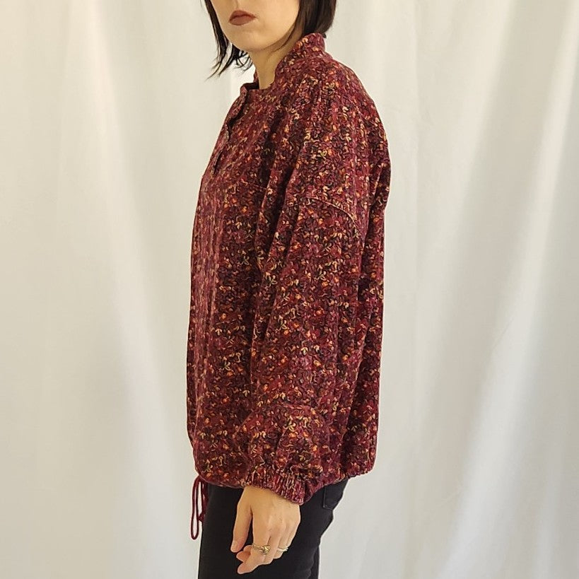 90s/00s Floral Corduroy Shirt