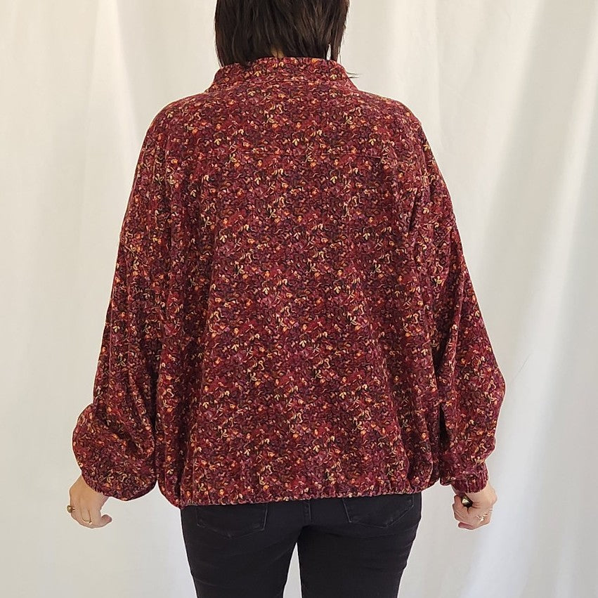 90s/00s Floral Corduroy Shirt
