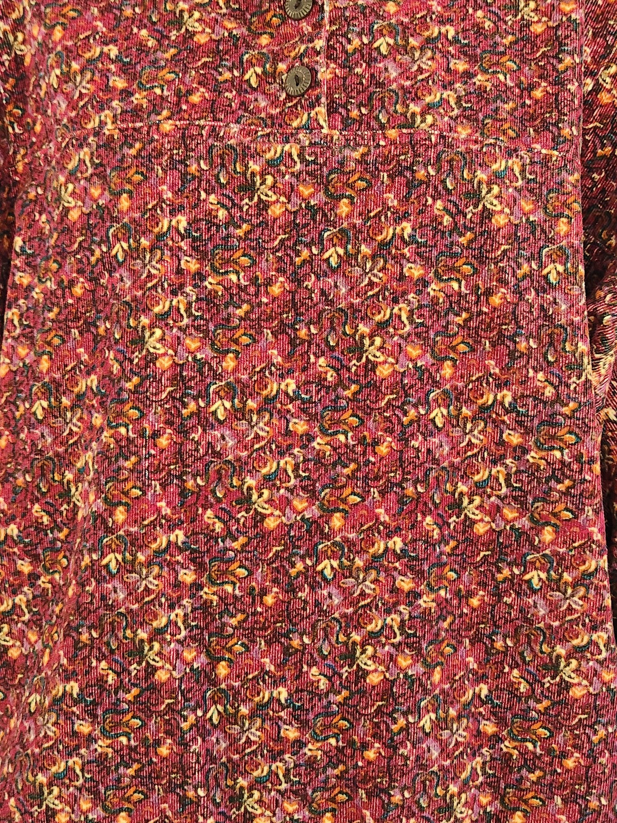 90s/00s Floral Corduroy Shirt