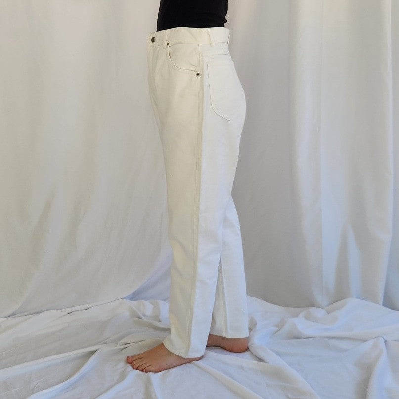 90s Lee White Jeans