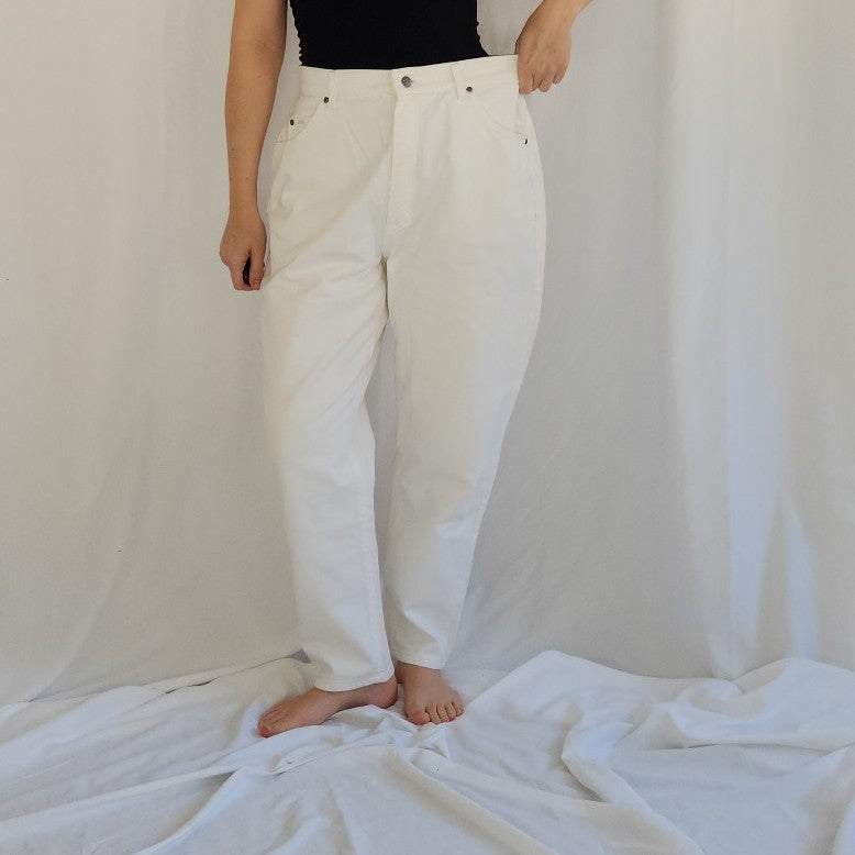 90s Lee White Jeans
