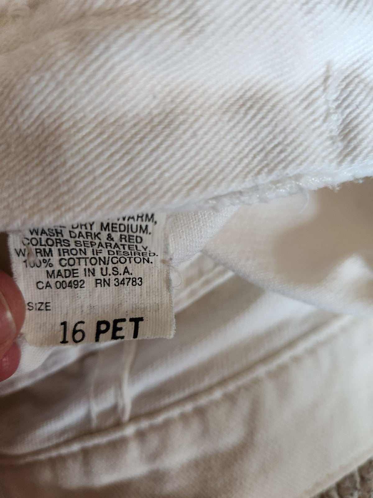 90s Lee White Jeans