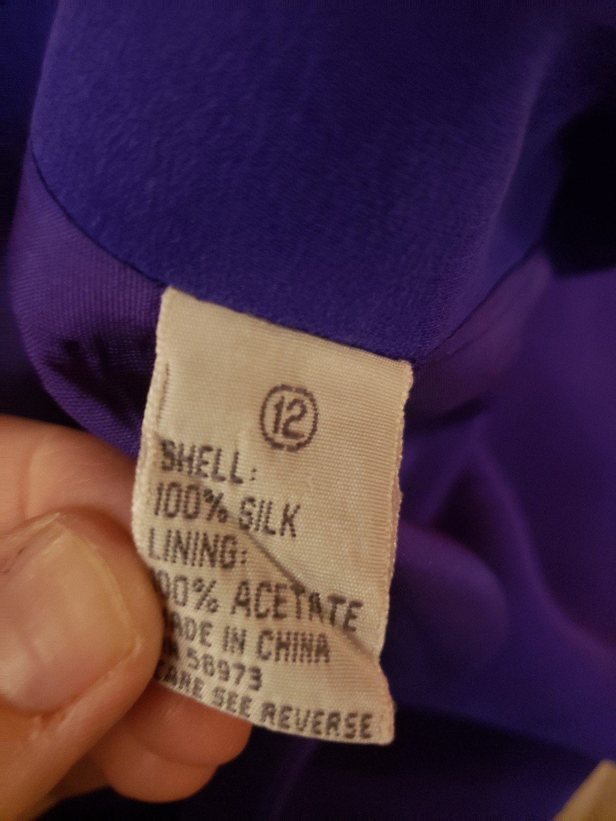 80s Purple Silk Pencil Skirt
