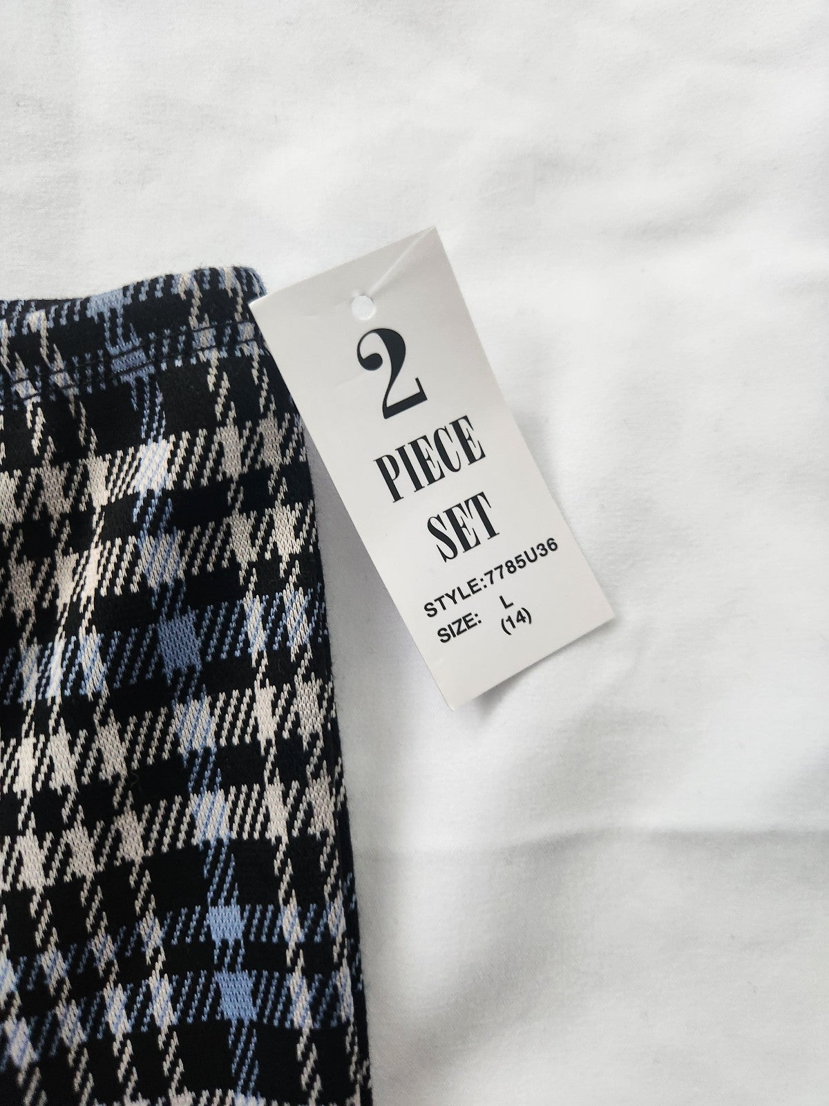 Y2K Deadstock Blue, Black, and Gray Plaid Pants