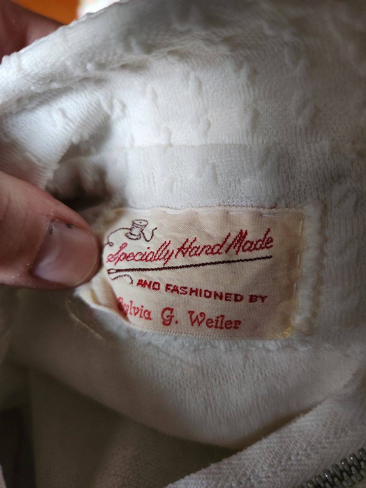 60s/70s White Hand Made Mini Dress